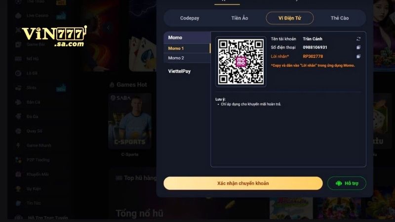 Các bước nạp tiền bằng ví điện tử bạn nên áp dụng theo