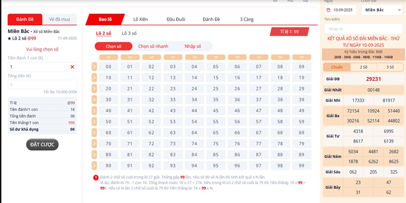 Đa dạng loại cược cho anh em lựa chọn