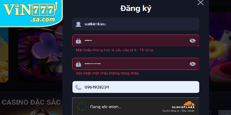 Nhập số điện thoại chính chủ để hoàn thành quy trình mở tài khoản