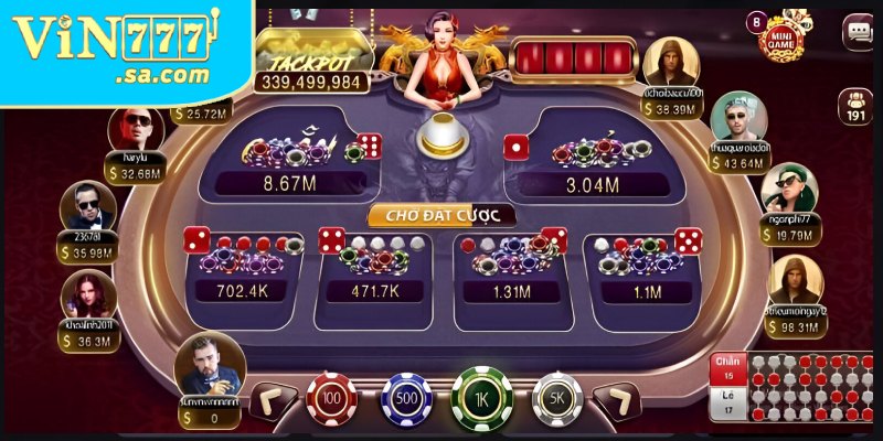 Xóc đĩa 3D VIN777 sở hữu đồ họa đẹp, sống động như thật